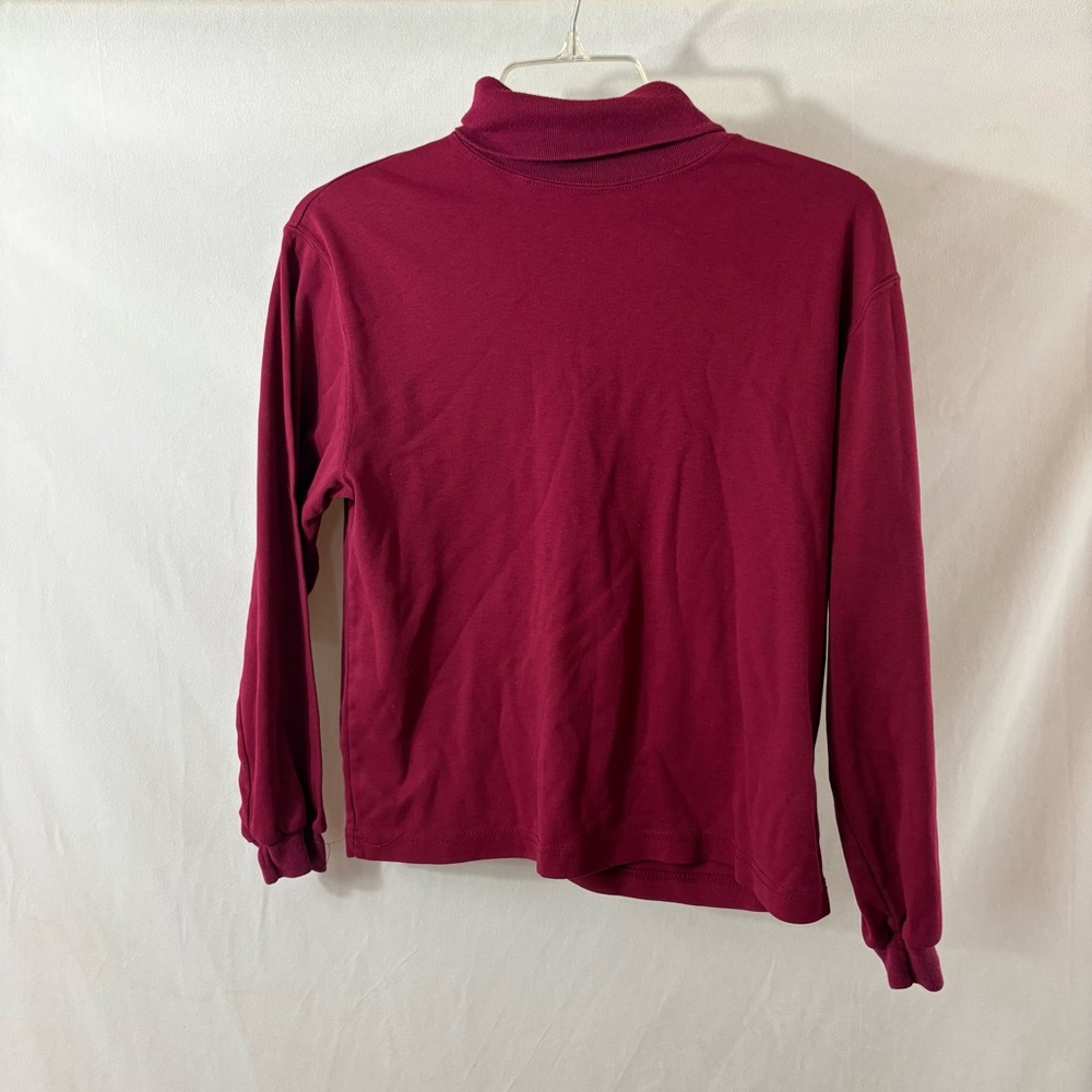 Vintage Burgundy Knit Turtleneck Top